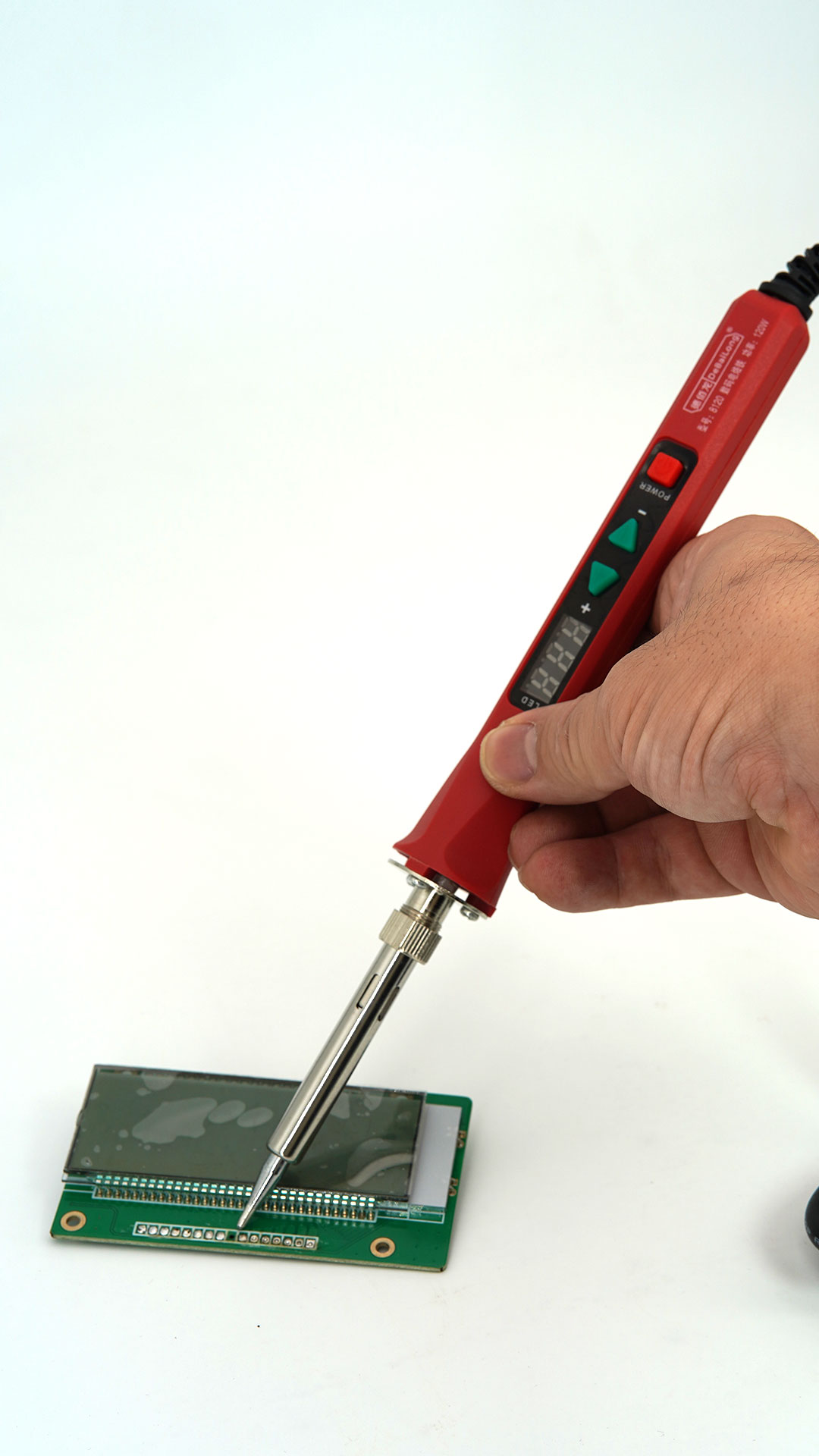 红色数显调温电烙铁